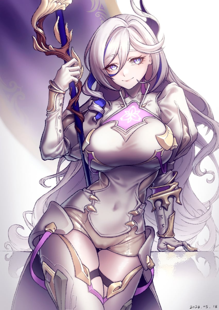 misteln schariac (honkai and 1 more) drawn by junik_(snrj2255)