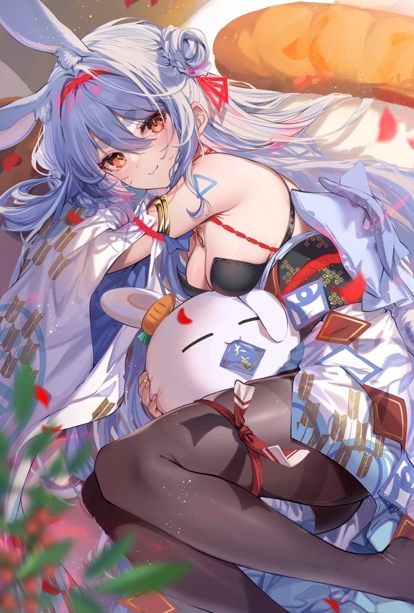 usada pekora and pekomon (hololive) drawn by shuri_(84k)