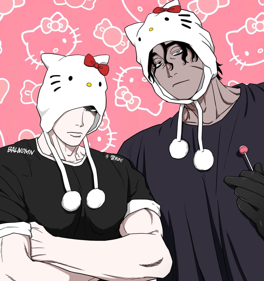 hello kitty (original and 2 more) drawn by balnom
