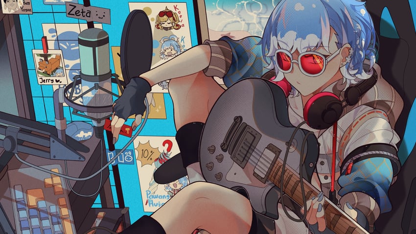 kaela kovalskia, kobo kanaeru, vestia zeta, yagoo, and fox (hololive and 3 more) drawn by cheschorv