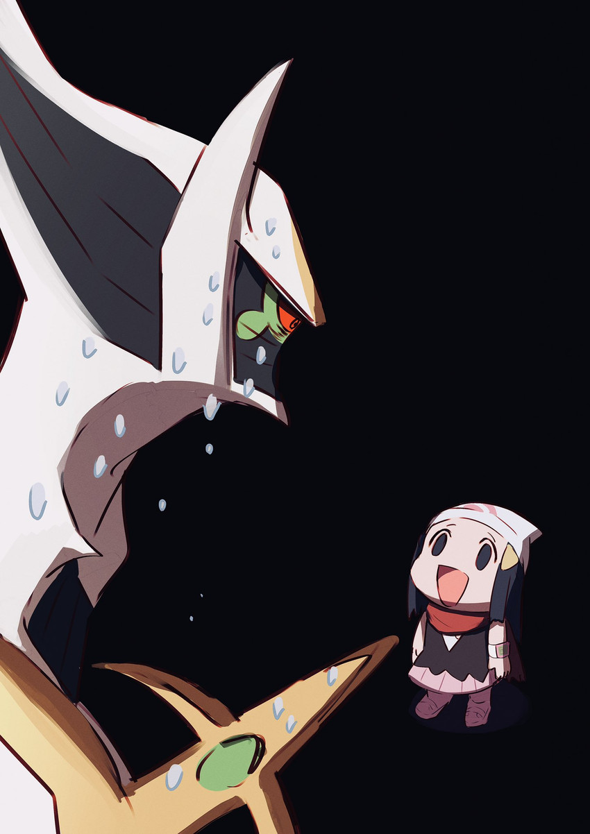 dawn and arceus (pokemon and 1 more) drawn by hamachamu