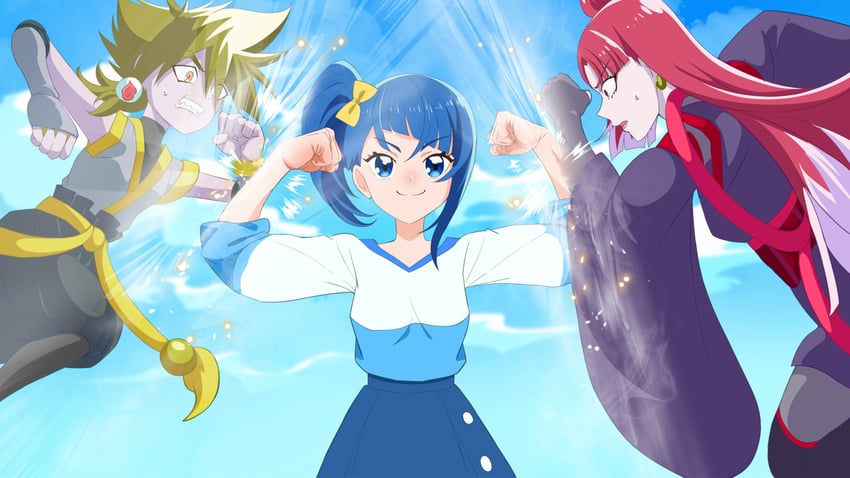 sora harewataru, zakuro, and torame (precure and 2 more) drawn by que415