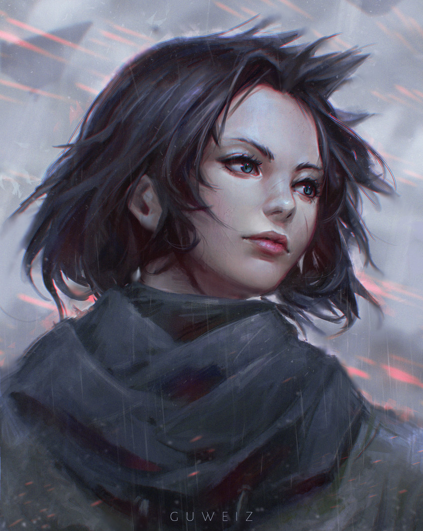 jyn erso (star wars and 1 more) drawn by guweiz