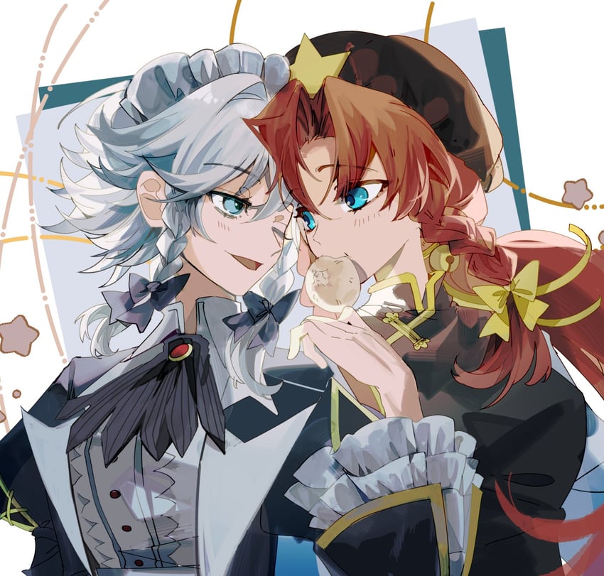 izayoi sakuya and hong meiling (touhou) drawn by xian_qishui