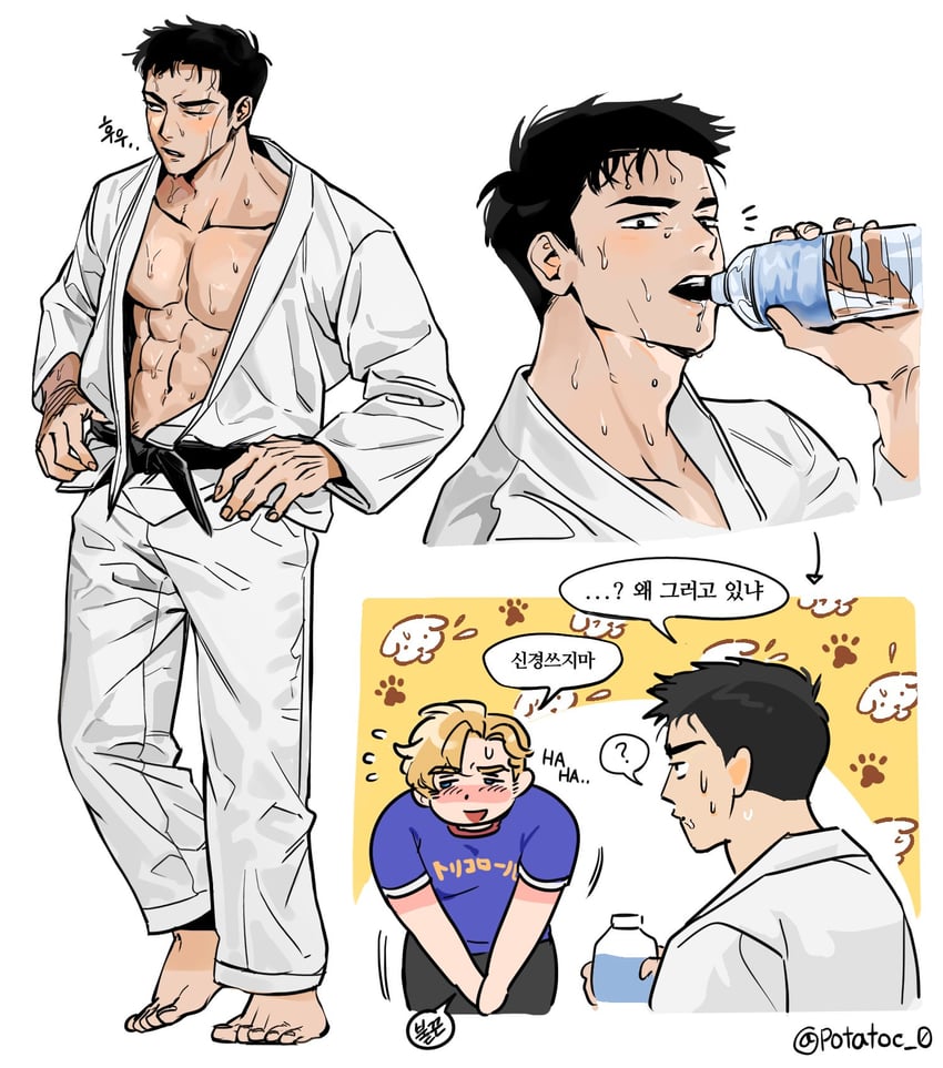 ao isami and lewis smith (yuuki bakuhatsu bang bravern) drawn by potatoc_0