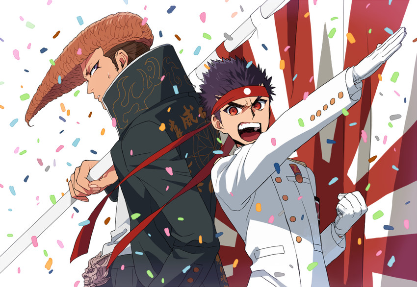 ishimaru kiyotaka and owada mondo (danganronpa and 1 more) drawn by mosako