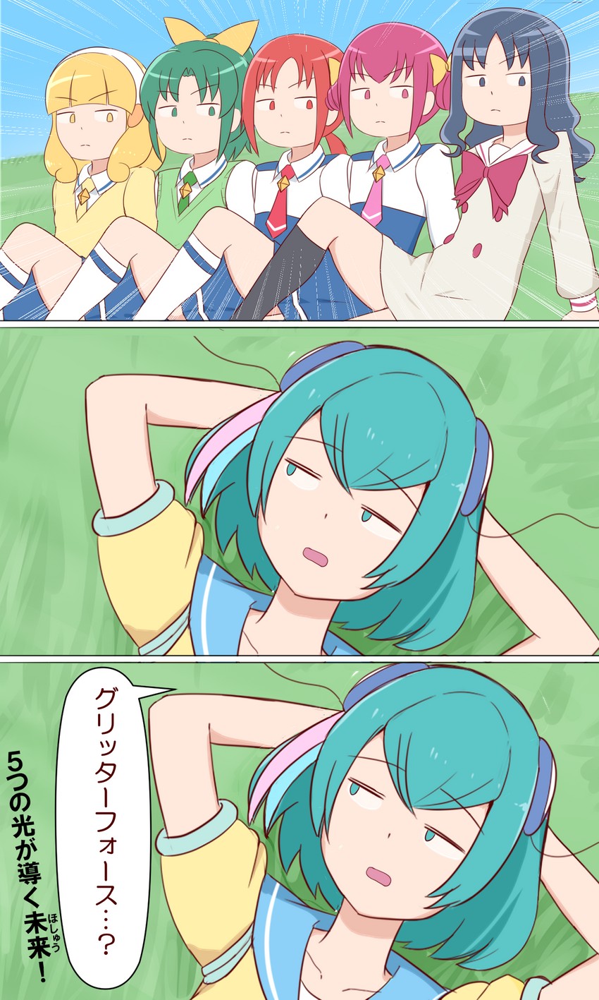 midorikawa nao, kise yayoi, hino akane, kurumi erika, hoshizora miyuki, and 1 more (precure and 3 more) drawn by unpale