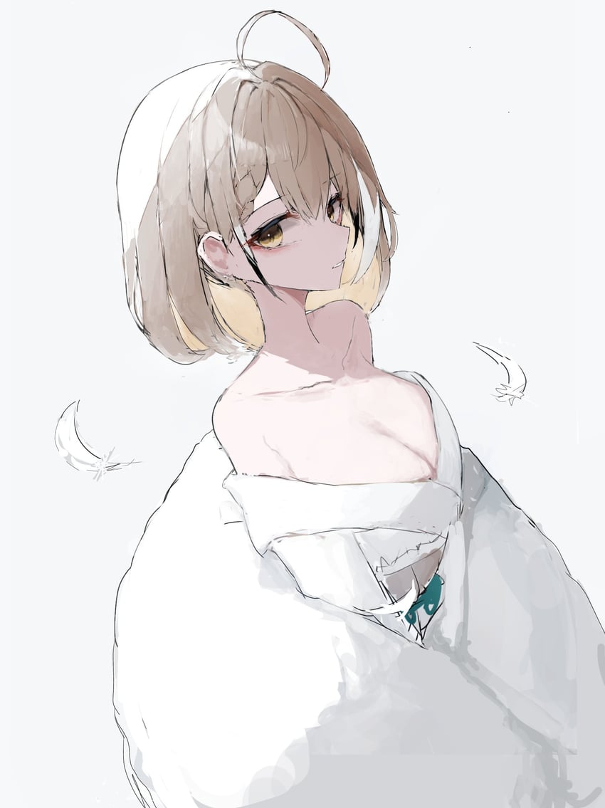 nanashi mumei (hololive and 1 more) drawn by hurybone