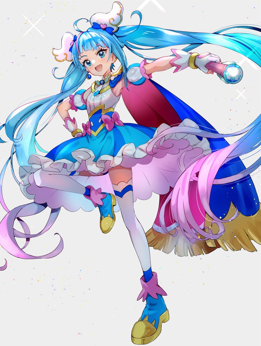 sora harewataru and cure sky (precure and 1 more) drawn by pukara