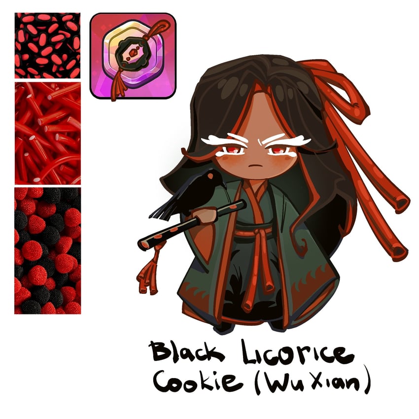 wei wuxian (cookie run and 1 more) drawn by amonimy