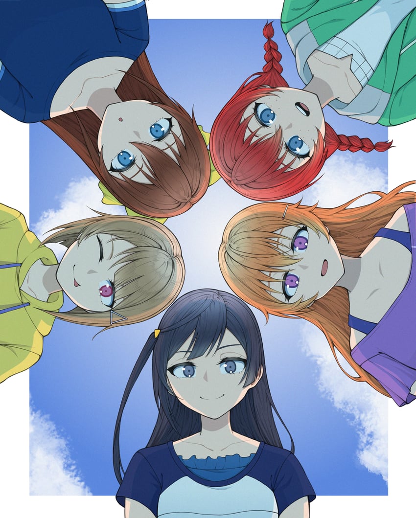 yuki setsuna, osaka shizuku, nakasu kasumi, emma verde, and konoe kanata (love live! and 1 more) drawn by mayo_e