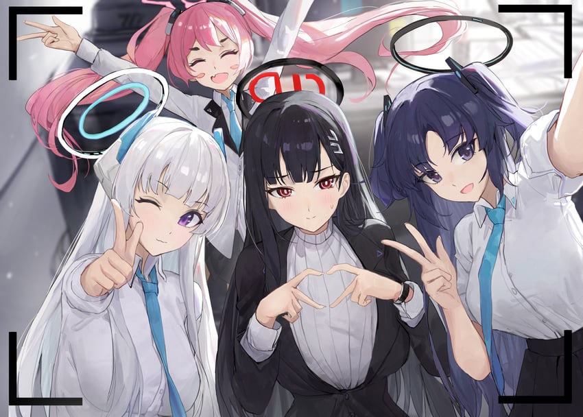 yuuka, rio, noa, and koyuki (blue archive) drawn by jianjia