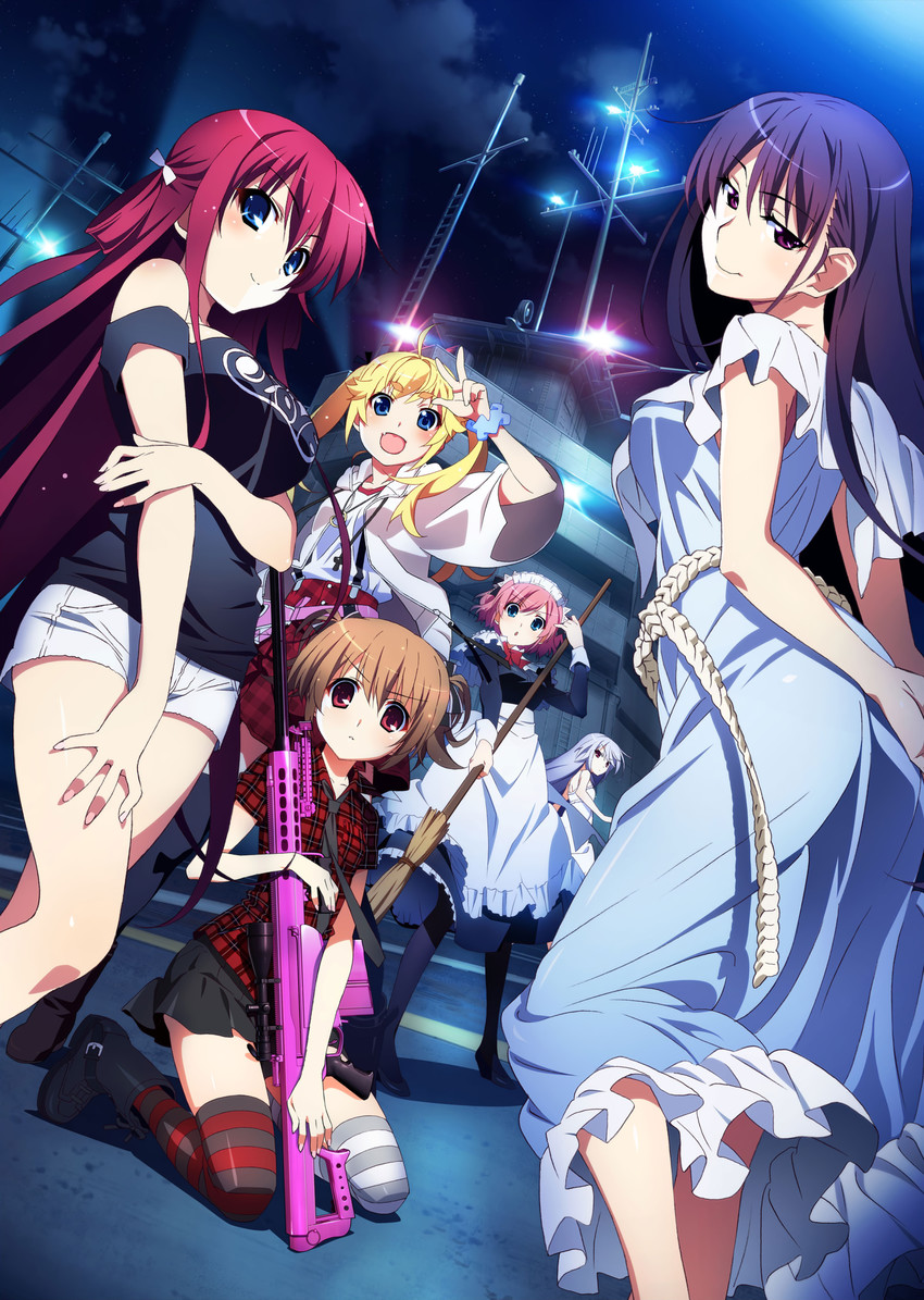 matsushima michiru, suou amane, sakaki yumiko, irisu makina, komine sachi, and 1 more (grisaia and 2 more) drawn by fumio_(ura_fmo) and watanabe_akio
