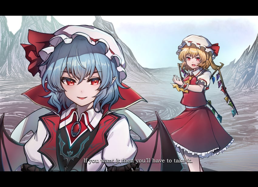 remilia scarlet and flandre scarlet (touhou and 3 more) drawn by shishui_guima