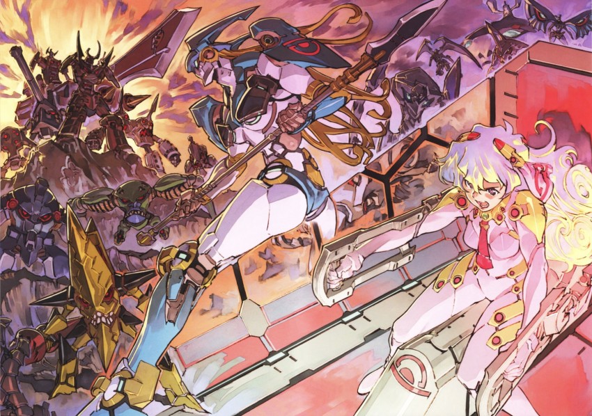 nia teppelin, gurren-lagann, king kittan, dai-gurren, dayakkaiser, and 11 more (tengen toppa gurren lagann) drawn by yoshinari_you
