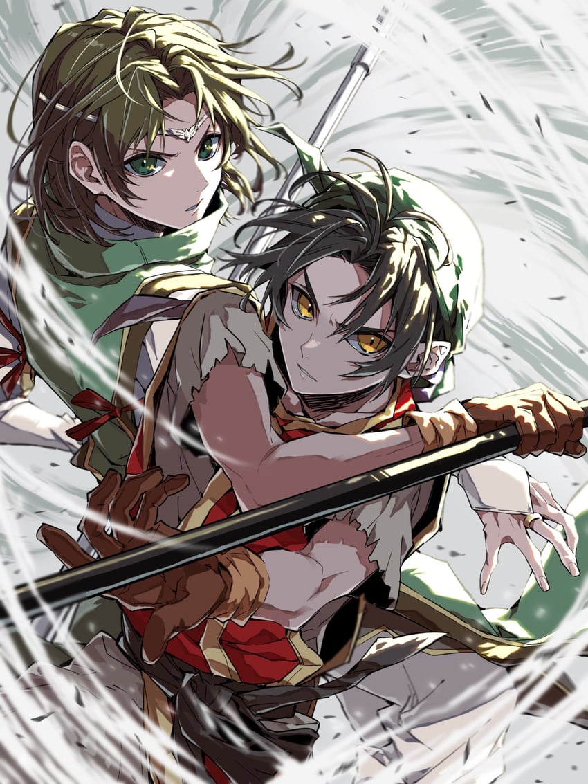 tir mcdohl and luc (gensou suikoden and 2 more) drawn by 929lapi