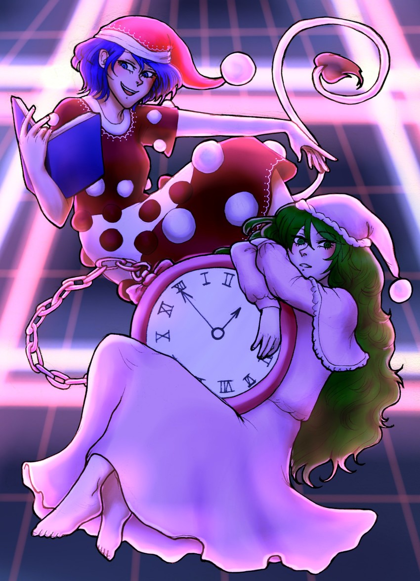 kazami yuuka and doremy sweet (touhou) drawn by moonywitcher