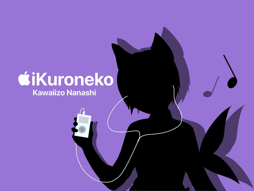 kuroneko nanashi (nanashi inc. and 2 more) drawn by 12_shichou
