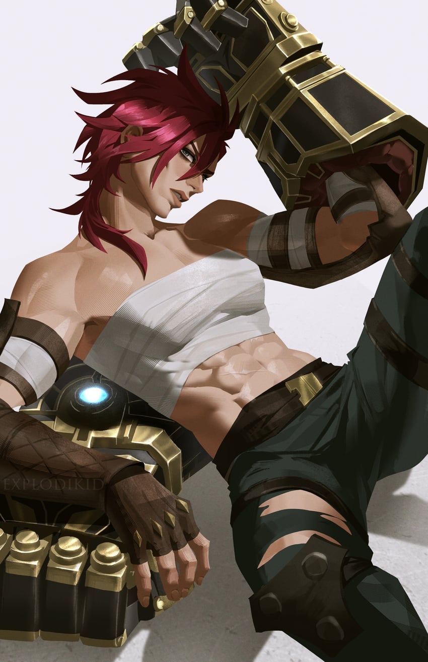 vi (league of legends and 1 more) drawn by explodikid