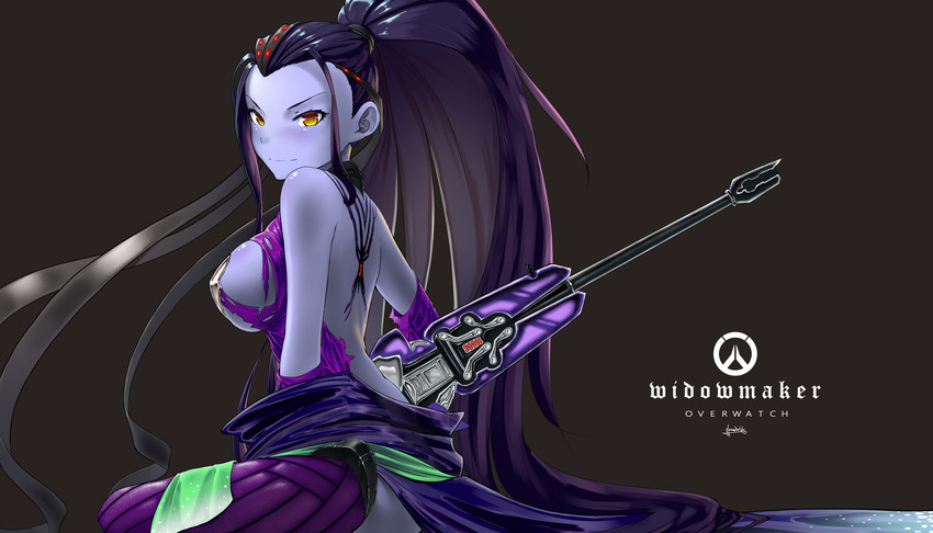 widowmaker (overwatch and 1 more) drawn by davvworlds