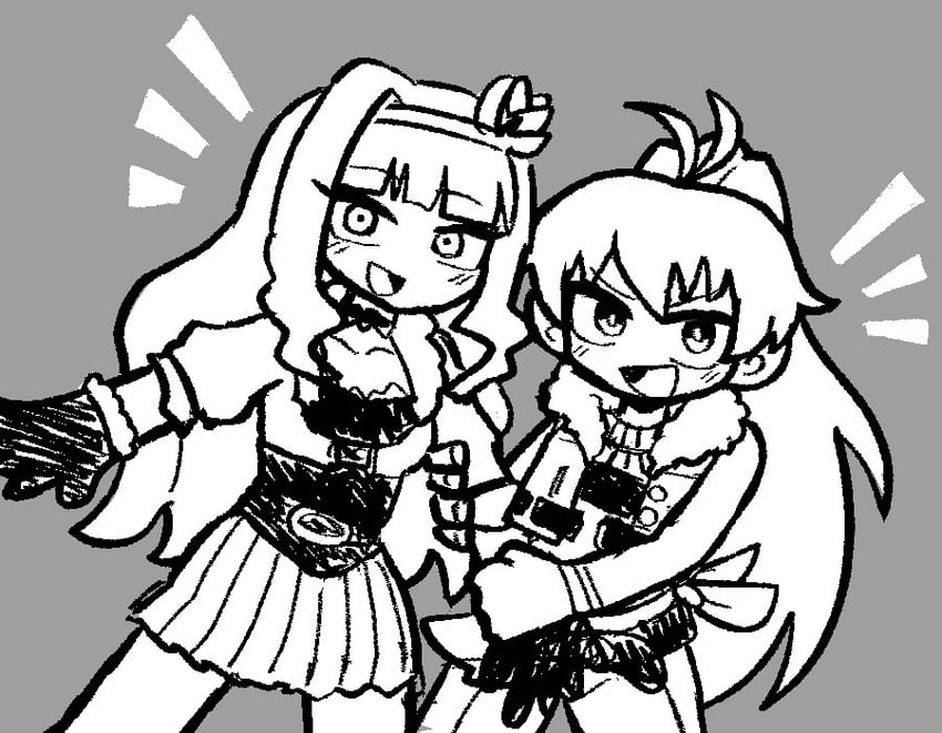 shijou takane and ganaha hibiki (idolmaster and 1 more) drawn by fis_(t83192933)
