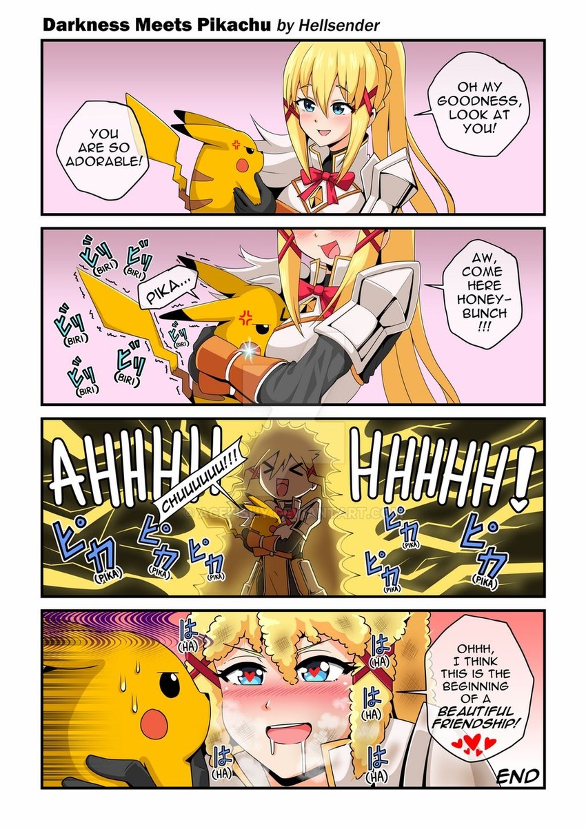 pikachu and darkness (pokemon and 2 more) drawn by acefish