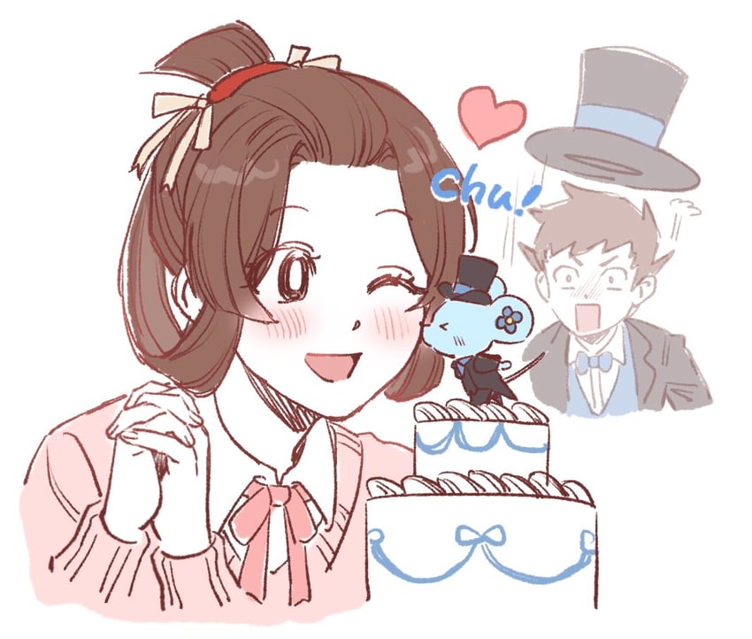 ryunosuke naruhodo, susato mikotoba, and chuunosuke (ace attorney and 1 more) drawn by 9105_y