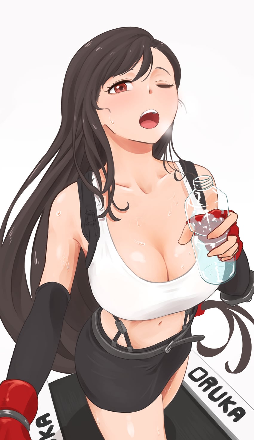 tifa lockhart (final fantasy and 1 more) drawn by wolkat