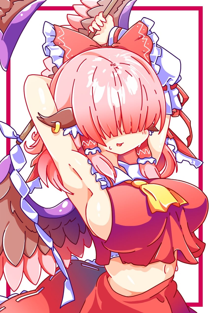 hakurei reimu and mystia lorelei (touhou) drawn by iriya55