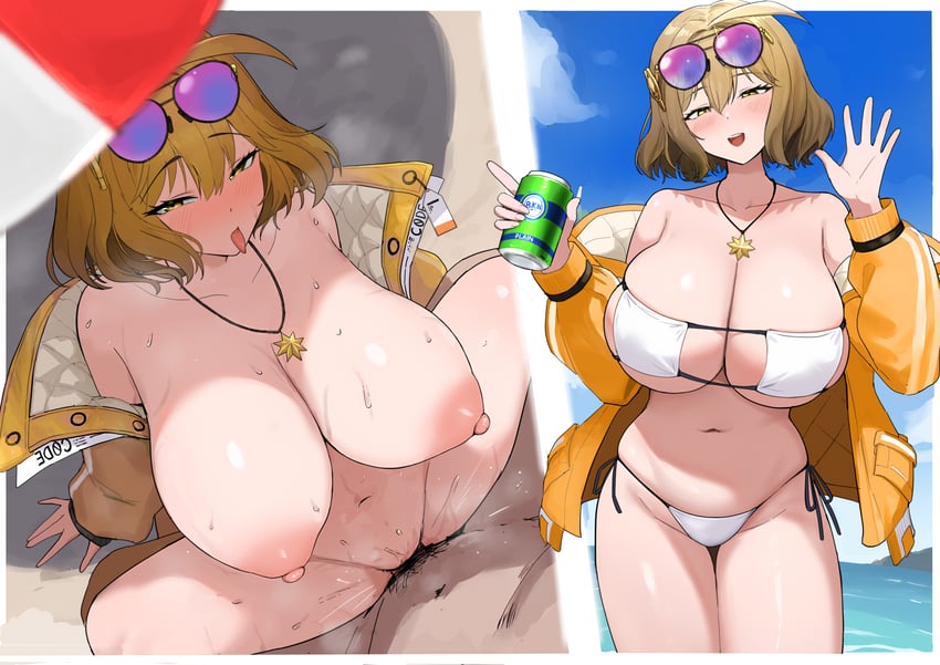 anis and commander (goddess of victory: nikke) drawn by ekkusuren