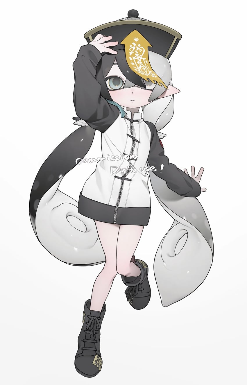 inkling player character and inkling girl (splatoon) drawn by gomi20021021