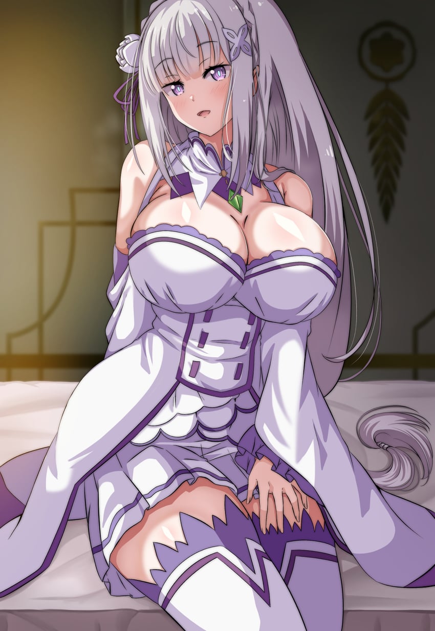 emilia (re:zero kara hajimeru isekai seikatsu) drawn by ayannon_yumme