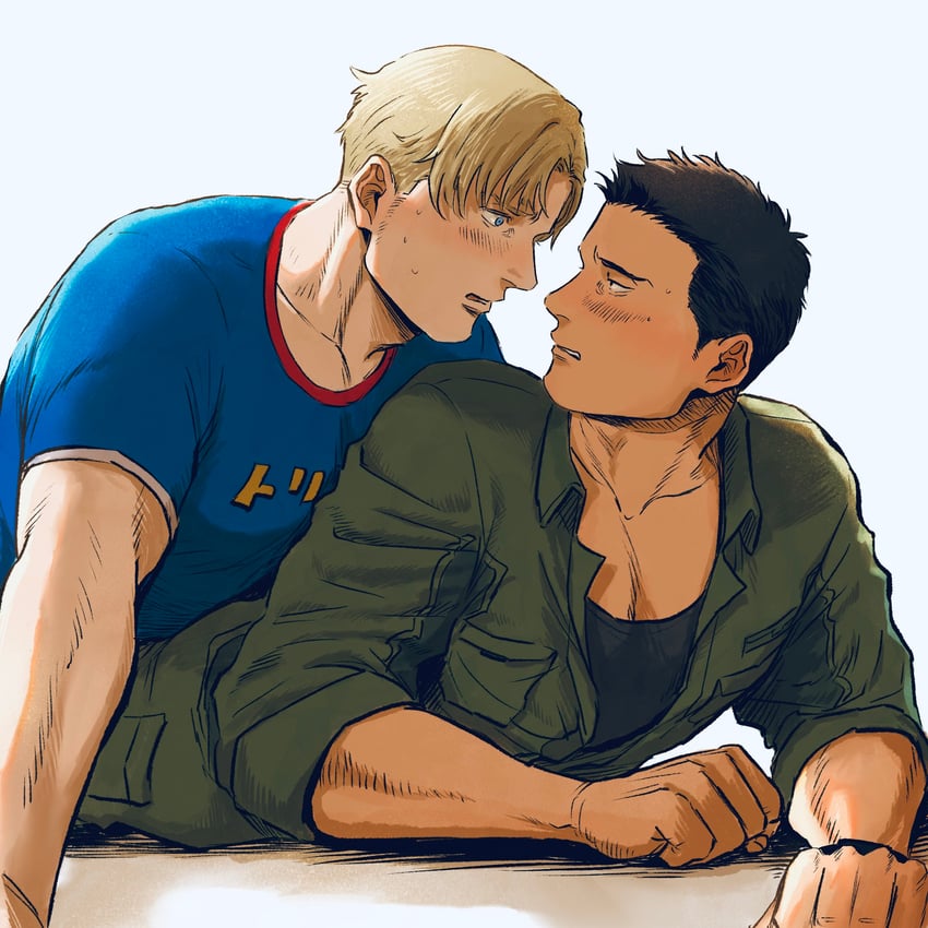 ao isami and lewis smith (yuuki bakuhatsu bang bravern) drawn by yamuzo_(yamyamzozo)