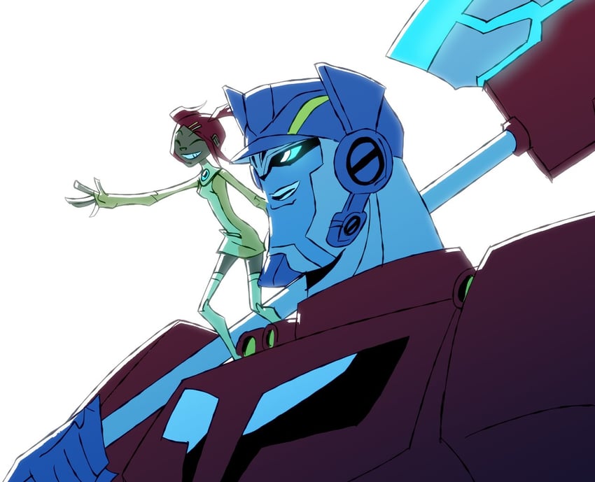 optimus prime and sari sumdac (transformers and 1 more) drawn by eronposts