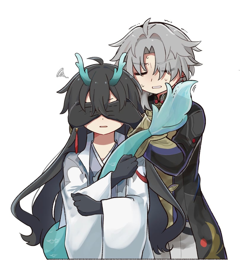 dan heng, blade, yingxing, and dan feng (honkai and 1 more) drawn by hara_(nanohara)