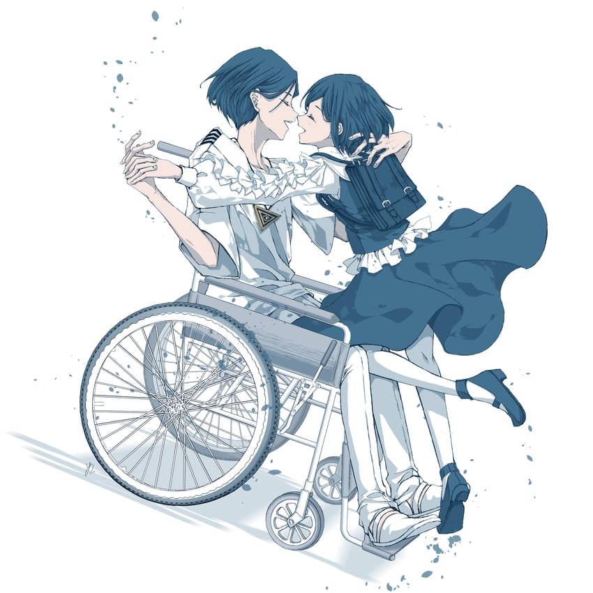 fukurai azami and meguriya ayumu (toshi densetsu kaitai center) drawn by me_(mgaz_me)