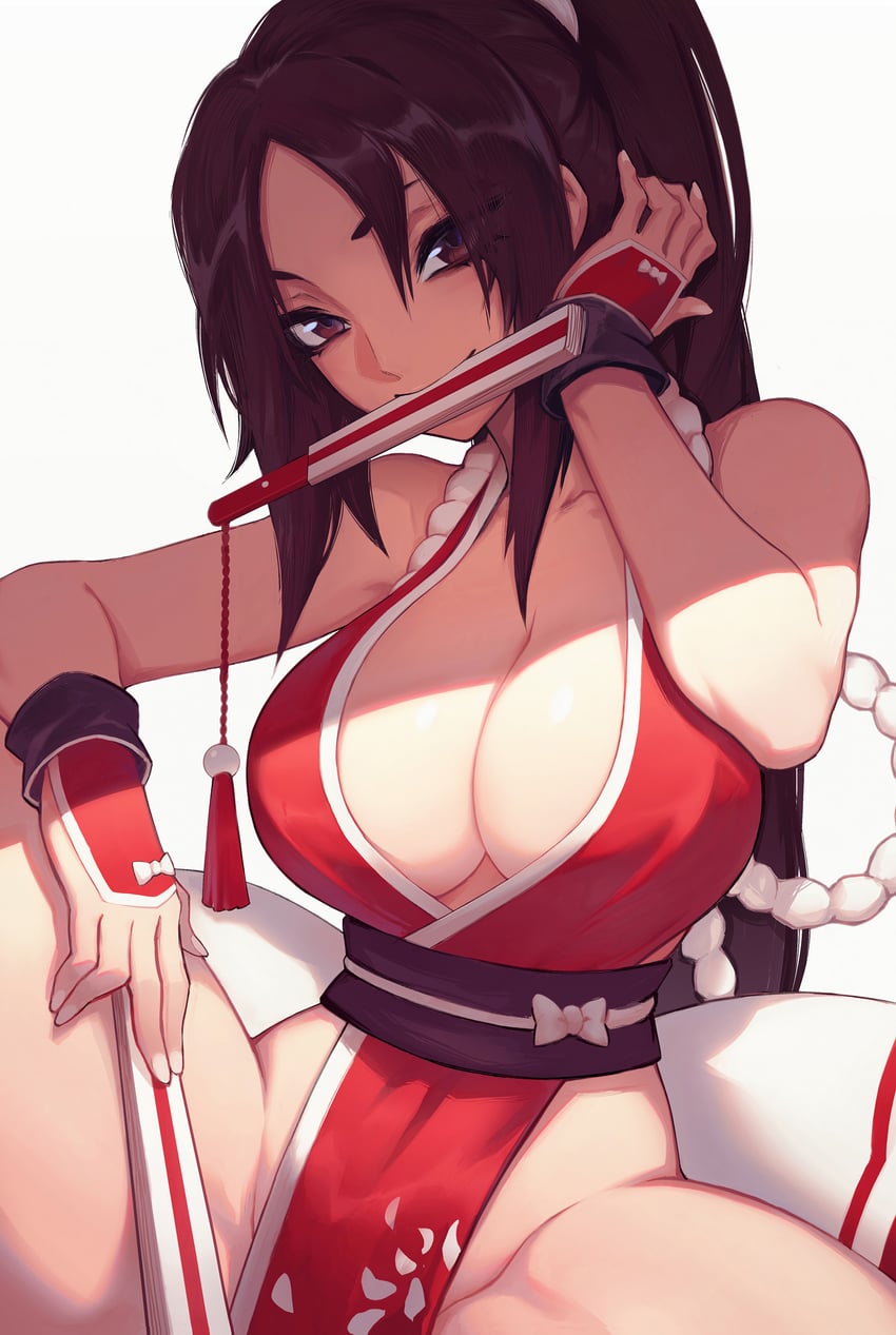 shiranui mai (the king of fighters and 1 more) drawn by liyart