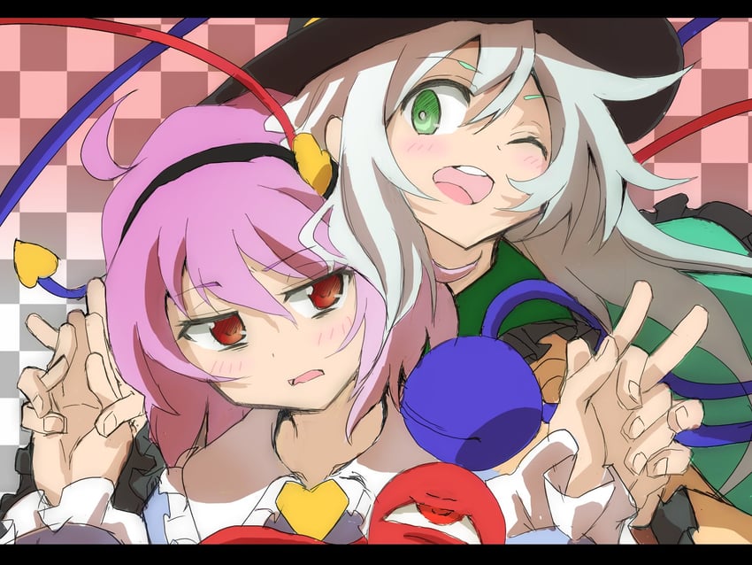 komeiji koishi and komeiji satori (touhou) drawn by shinmon_akika