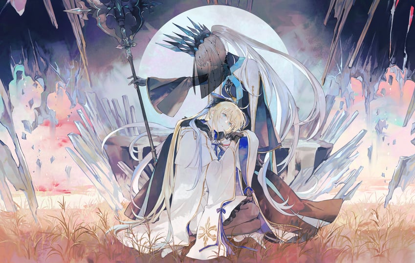 morgan le fay and aesc (fate and 1 more) drawn by mimulishizi
