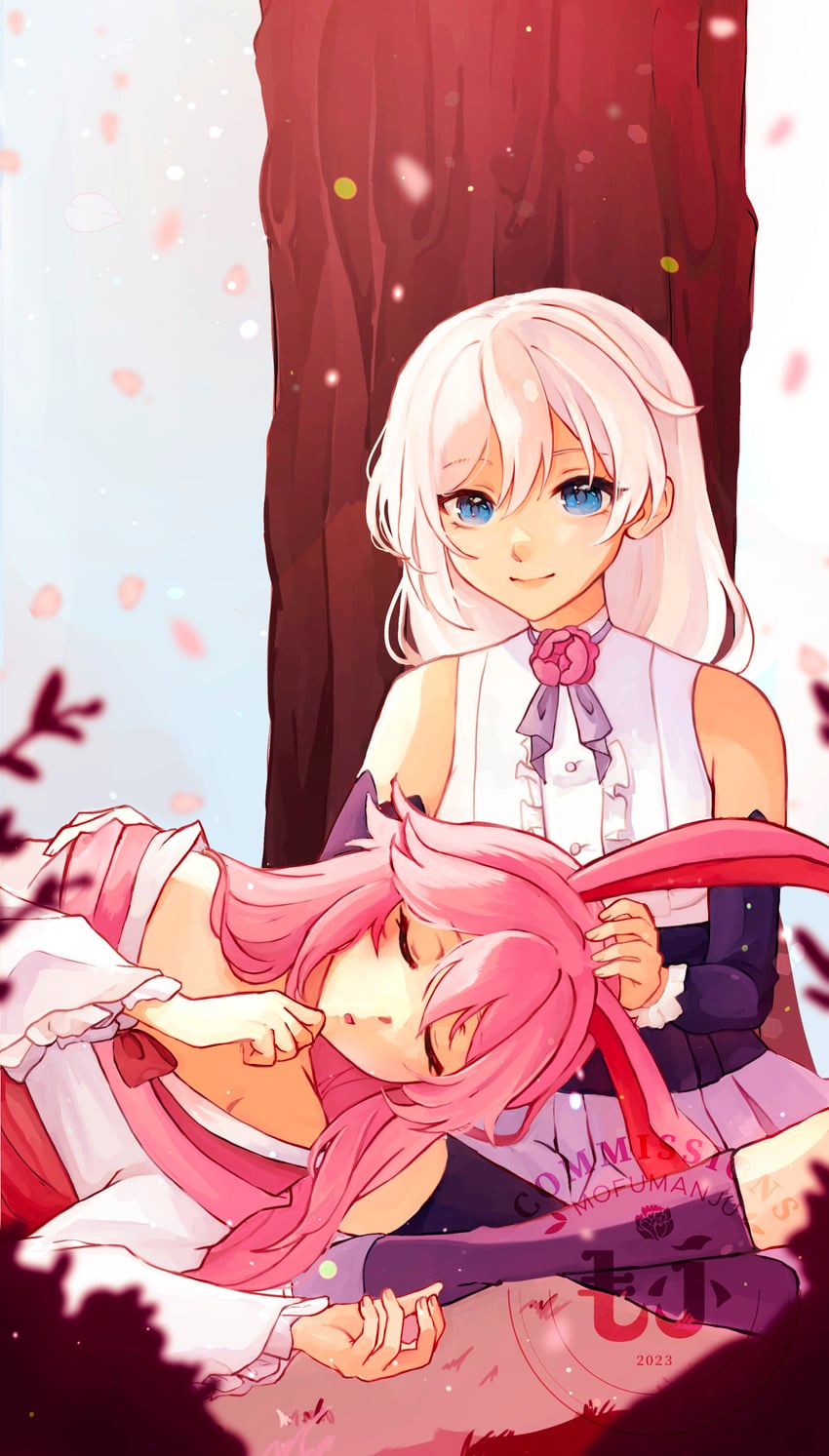 yae sakura and kallen kaslana (honkai and 1 more) drawn by mofumanju