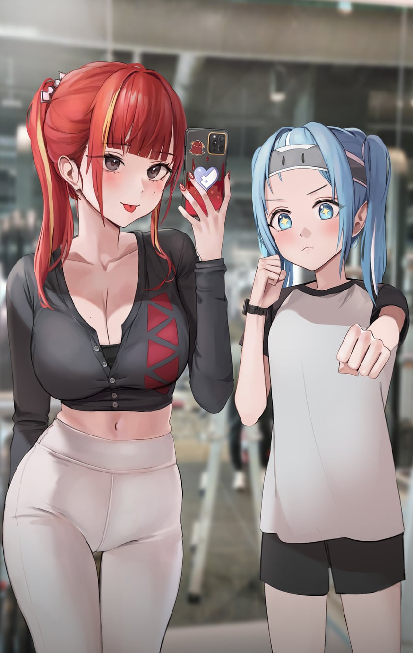 akane lize, arahashi tabi, and pienna (stellive) drawn by jundu