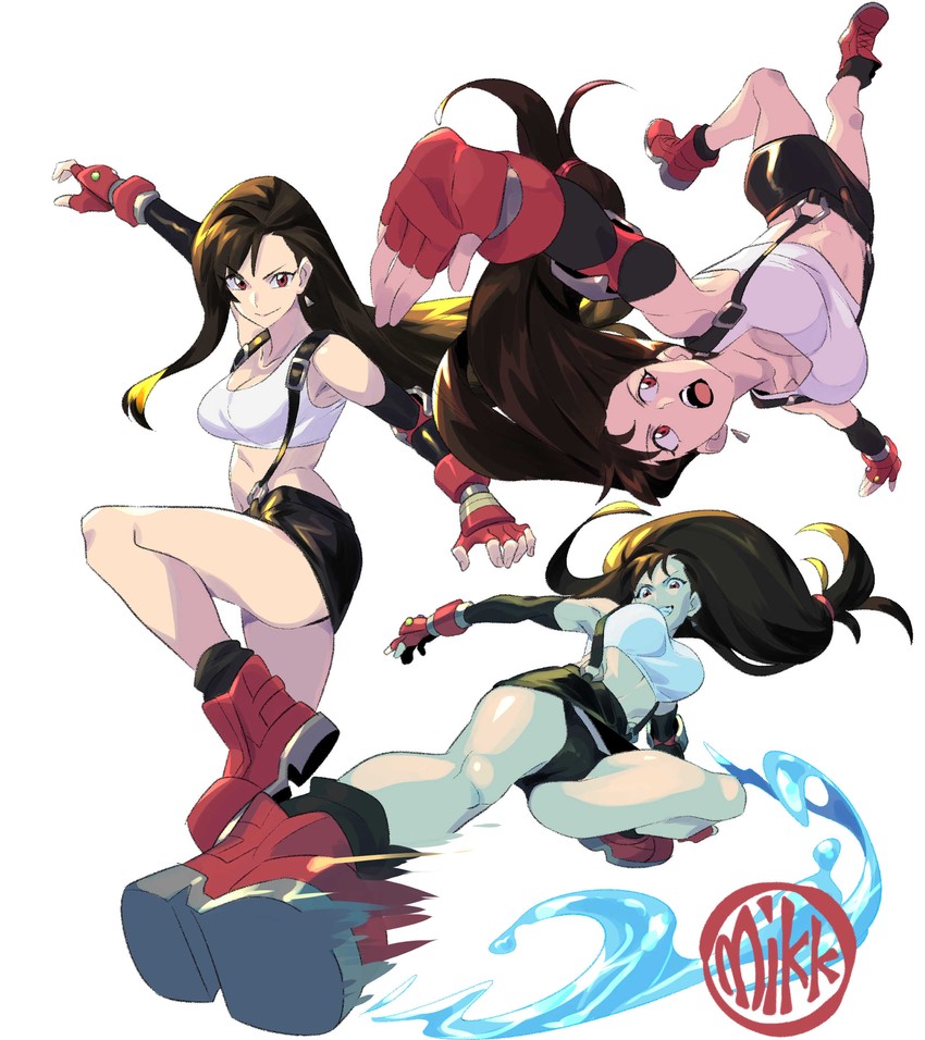 tifa lockhart (final fantasy and 1 more) drawn by mikkusushi