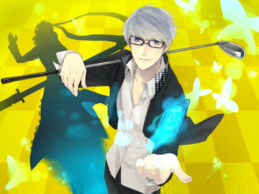 narukami yu and izanagi (persona and 1 more) drawn by tori_shiru