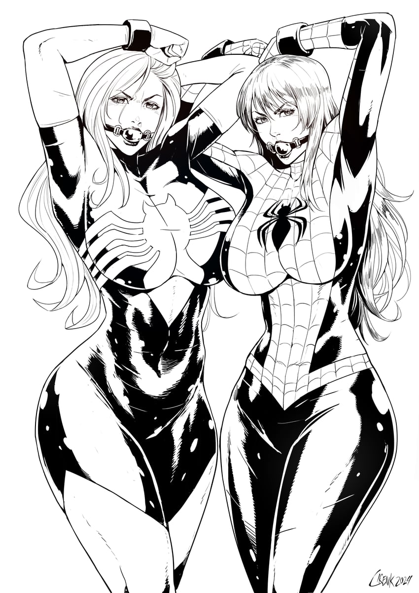 spider-man, mary jane watson, spider-woman, and julia carpenter (marvel and 1 more) drawn by cirenk