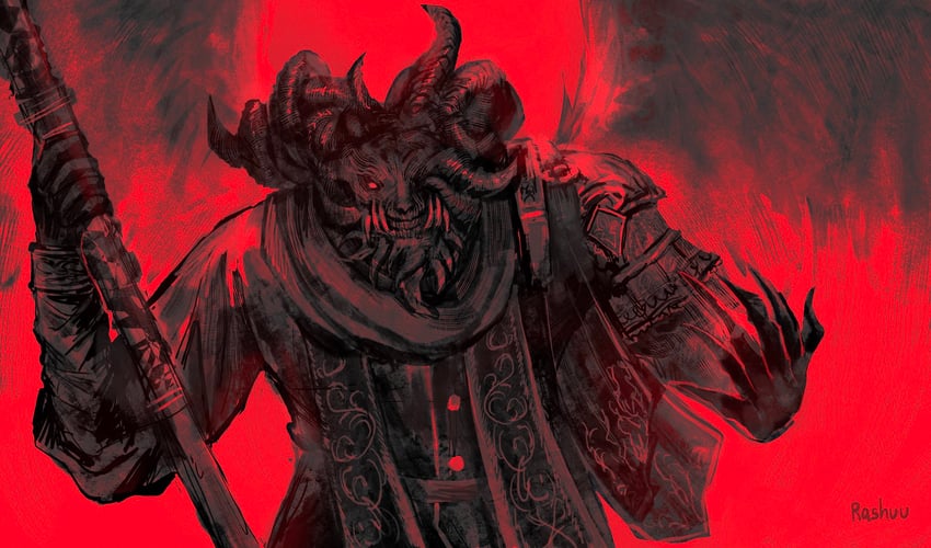 mohg lord of blood (elden ring) drawn by rashuu