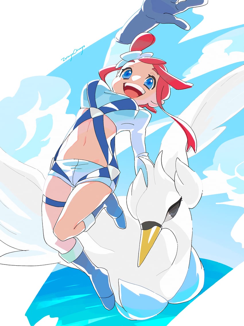 skyla and swanna (pokemon and 1 more) drawn by zetsuyo_chimayo