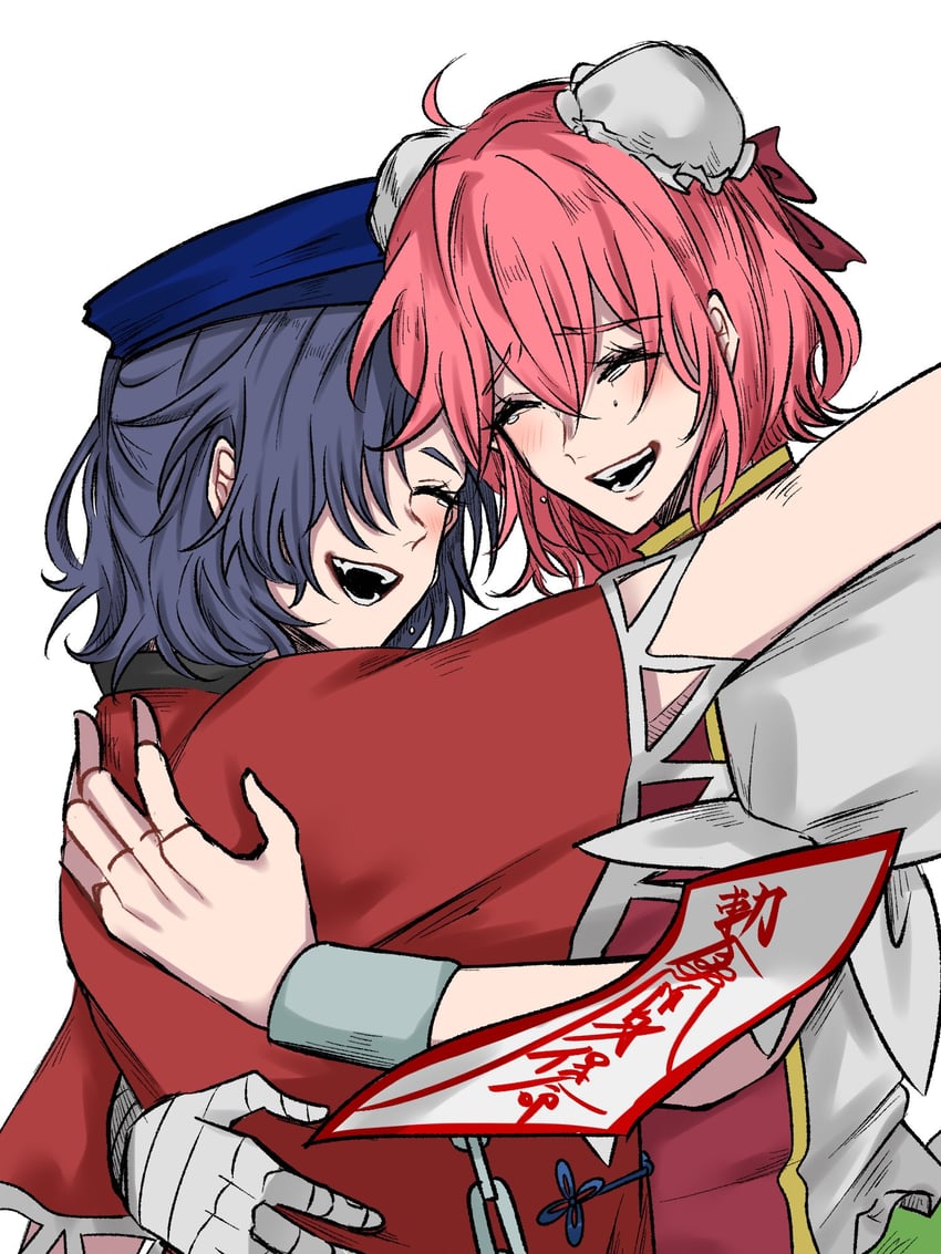 ibaraki kasen and miyako yoshika (touhou) drawn by nap_muntarou