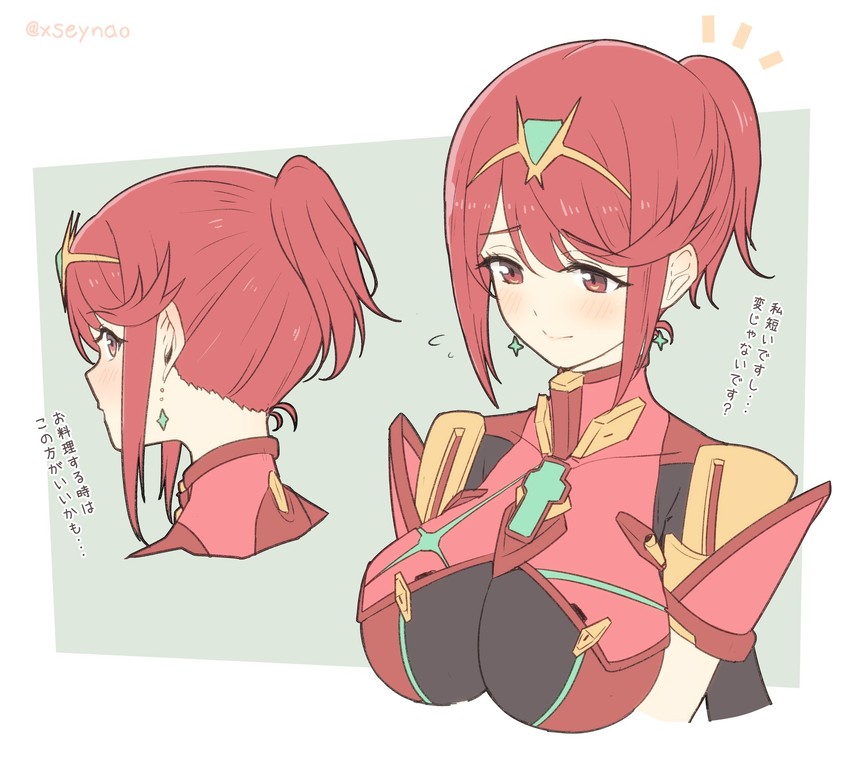 pyra (xenoblade chronicles and 1 more) drawn by mochimochi_(xseynao)