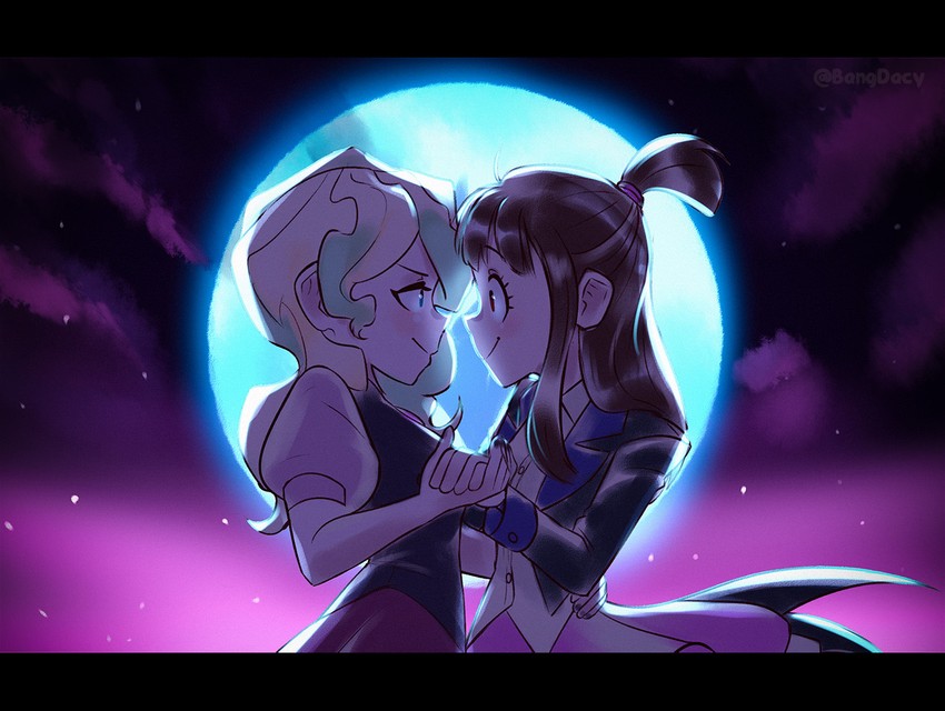 kagari atsuko, diana cavendish, luz noceda, and amity blight (little witch academia and 1 more) drawn by bang_dacy