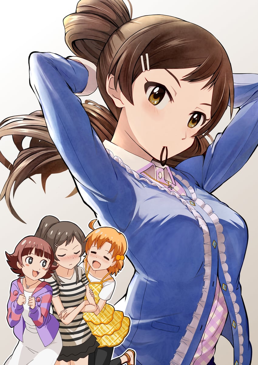 kitazawa shiho, yabuki kana, and nonohara akane (idolmaster and 2 more) drawn by noborinosato
